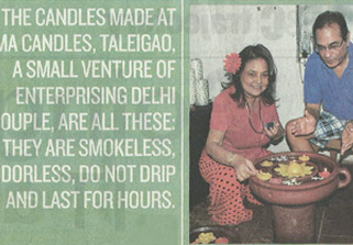 candles made at CMA candles are smokeless, odourless